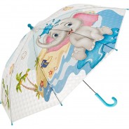 Preisvergleich für Accessoires für Kinder: Kinderschirm transparent Elefant, 83 x 66 cm bunt