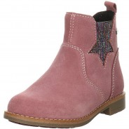 Preisvergleich für Schuhe: Mädchen Stiefel Schuhe Fenja Chelsea-Boots Kinderschuhe Veloursleder uni Stiefeletten rosa Gr. 27 Mädchen Kinder