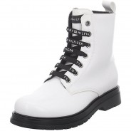 Preisvergleich für Schuhe: Lace Up Bootie Synthetik uni Stiefel weiß Gr. 40 Mädchen Kinder