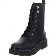 Preisvergleich für Schuhe: Boots Bergsteigerösen Glattleder uni Winterstiefel schwarz Gr. 36 Mädchen Kinder