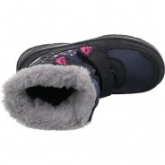 Preisvergleich für Schuhe: Mädchen Stiefel Schuhe Kimmi Sympatex Boots Kinderschuhe Synthetikkombination gemustert Stiefel dunkelblau Gr. 33 Mädchen Kinder