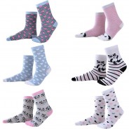 Preisvergleich für Strumpfwaren: Kindersocken Socken 6er Pack Mädchen rosa Gr. 27-30  Kinder