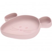 Preisvergleich für Essen & Trinken: Kinderteller Silikon Little Chums Mouse rose rosa