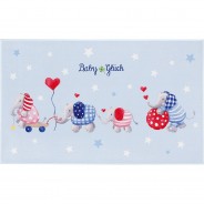 Preisvergleich für Heimtextilien: Kinderteppich Babyglück, Elefanten, 100 x 160 cm mehrfarbig