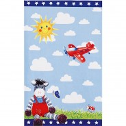 Preisvergleich für Heimtextilien: Kinderteppich Babyglück, Sommertag, blau, 140 x 200 cm