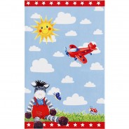 Preisvergleich für Heimtextilien: Kinderteppich Babyglück, Sommertag, rot, 140 x 200 cm