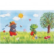 Preisvergleich für Heimtextilien: Kinderteppich Garden, Wiese, 140 x 200 cm mehrfarbig