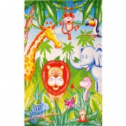 Preisvergleich für Heimtextilien: Kinderteppich Lovely Kids, Dschungel Tiere, 100 x 160 cm