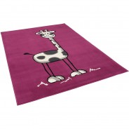 Preisvergleich für Heimtextilien: Kinderteppich Trendline Giraffe Spielteppiche lila Gr. 185 x 270
