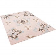 Preisvergleich für Heimtextilien: Kinderteppich Trendline Schmetterling Pastell Spielteppiche rosa Gr. 140 x 200