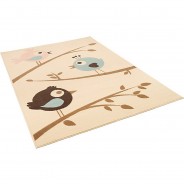 Preisvergleich für Heimtextilien: Kinderteppich Trendline Vögel Pastell Beige Blau Spielteppiche beige Gr. 185 x 270