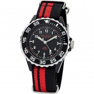 Preisvergleich für Accessoires für Kinder: Kinderuhr 5 Bar Wasserdicht Schwarz/Rot Ø 36 mm Analoguhren schwarz