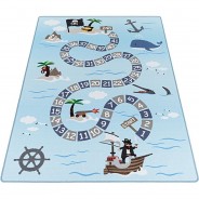 Preisvergleich für Heimtextilien: Kinderzimmer Kinderzimmerteppich Lima-208 blau Gr. 140 x 200
