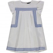 Preisvergleich für Kleider & Röcke: Kleid mit Flügelarm Kleider  weiß Gr. 116/122 Mädchen Kleinkinder