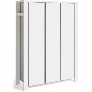 Preisvergleich für Aufbewahren: Kleiderschrank MILANO PINIE, Pinie silberfarbig/weiß, 3-türig