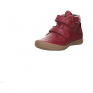 Preisvergleich für Schuhe: Mädchen Schnürhalbschuhe Roberta Klettschuh Kinderschuhe Blüten Glattleder uni Halbschuhe rot/lila Gr. 27 Mädchen Kinder