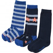 Preisvergleich für Strumpfwaren: Kniestruempfe 3er-Pack Ringel - Kniestrümpfe - blau Gr. 26 Jungen Kleinkinder