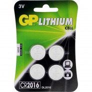 Preisvergleich für Zubehör Kinderelektronik: Knopfzelle GP Lithium CR2016, 3 Volt, 4er Blister