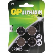 Preisvergleich für Zubehör Kinderelektronik: Knopfzelle GP Lithium CR2025, 3 Volt, 4er Blister