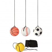 Preisvergleich für Mitgebsel: Komm-zurück-Ball Sport, 4 Stück bunt
