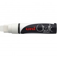 Preisvergleich für Malen & Zeichnen: Kreidemarker UNI Chalk weiß, Strichstärke: 15 mm, Keilspitze