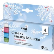 Preisvergleich für Malen & Zeichnen: KREUL Chalky Kreidemarker 4er Set Fensterdeko