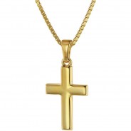 Preisvergleich für Accessoires für Kinder: Kreuz Kinder 18 mm Gold 333 / 8 K + vergoldeter Silberkette Halsketten Gr. 38,0  Kinder
