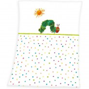 Preisvergleich für Heimtextilien: Kuscheldecke Die kleine Raupe Nimmersatt, 75 x 100 cm weiß