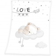 Preisvergleich für Heimtextilien: Kuscheldecke Sleeping little bear, 75 x 150 cm Gr. 75 x 100