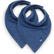 Preisvergleich für Essen & Trinken: Lätzchen Bandana 2er Set, Baumwolle, Nougat blau