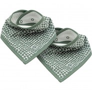 Preisvergleich für Essen & Trinken: Lätzchen Bandana, Snake ash green 2er Set grün