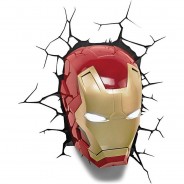 Preisvergleich für Deko & Lampen: Lampe Marvel Iron Man Head 3D schwarz/rot