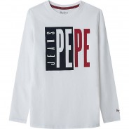 Preisvergleich für Oberteile: Langarmshirt AARON  weiß Gr. 128 Jungen Kinder
