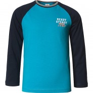 Preisvergleich für Oberteile: Langarmshirt  aqua Gr. 128/134 Jungen Kinder
