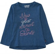 Preisvergleich für Oberteile: Langarmshirt  blau Gr. 104/110 Mädchen Kleinkinder
