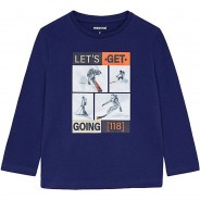 Preisvergleich für Oberteile: Langarmshirt  blau Gr. 110 Jungen Kleinkinder