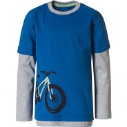 Preisvergleich für Oberteile: Langarmshirt  blau Gr. 98 Jungen Kleinkinder
