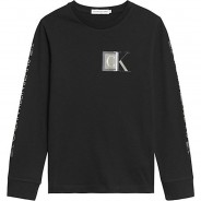 Preisvergleich für Oberteile: Langarmshirt BLOCK MONOGRAM , Organic Cotton schwarz Gr. 176 Jungen Kinder