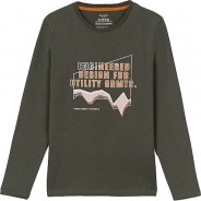 Preisvergleich für Oberteile: Langarmshirt BOB  grün Gr. 128 Jungen Kinder