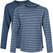 Preisvergleich für Oberteile: Langarmshirt Doppelpack  dunkelblau Gr. 92 Jungen Kleinkinder