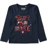 Preisvergleich für Oberteile: Langarmshirt  dunkelblau Gr. 104/110 Mädchen Kinder