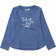 Preisvergleich für Oberteile: Langarmshirt  dunkelblau Gr. 104/110 Mädchen Kleinkinder