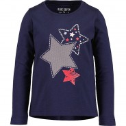 Preisvergleich für Oberteile: Langarmshirt  dunkelblau Gr. 116 Mädchen Kinder