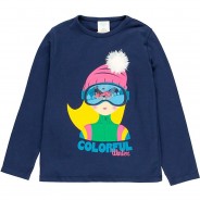 Preisvergleich für Oberteile: Langarmshirt  dunkelblau Gr. 116 Mädchen Kinder