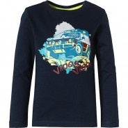 Preisvergleich für Oberteile: Langarmshirt  dunkelblau Gr. 116/122 Jungen Kinder