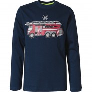 Preisvergleich für Oberteile: Langarmshirt  dunkelblau Gr. 128 Jungen Kinder