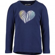 Preisvergleich für Oberteile: Langarmshirt  dunkelblau Gr. 128 Mädchen Kinder