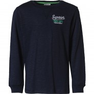 Preisvergleich für Oberteile: Langarmshirt  dunkelblau Gr. 128/134 Jungen Kinder
