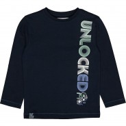 Preisvergleich für Oberteile: Langarmshirt  dunkelblau Gr. 128/134 Jungen Kinder