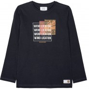 Preisvergleich für Oberteile: Langarmshirt  dunkelblau Gr. 140 Jungen Kinder